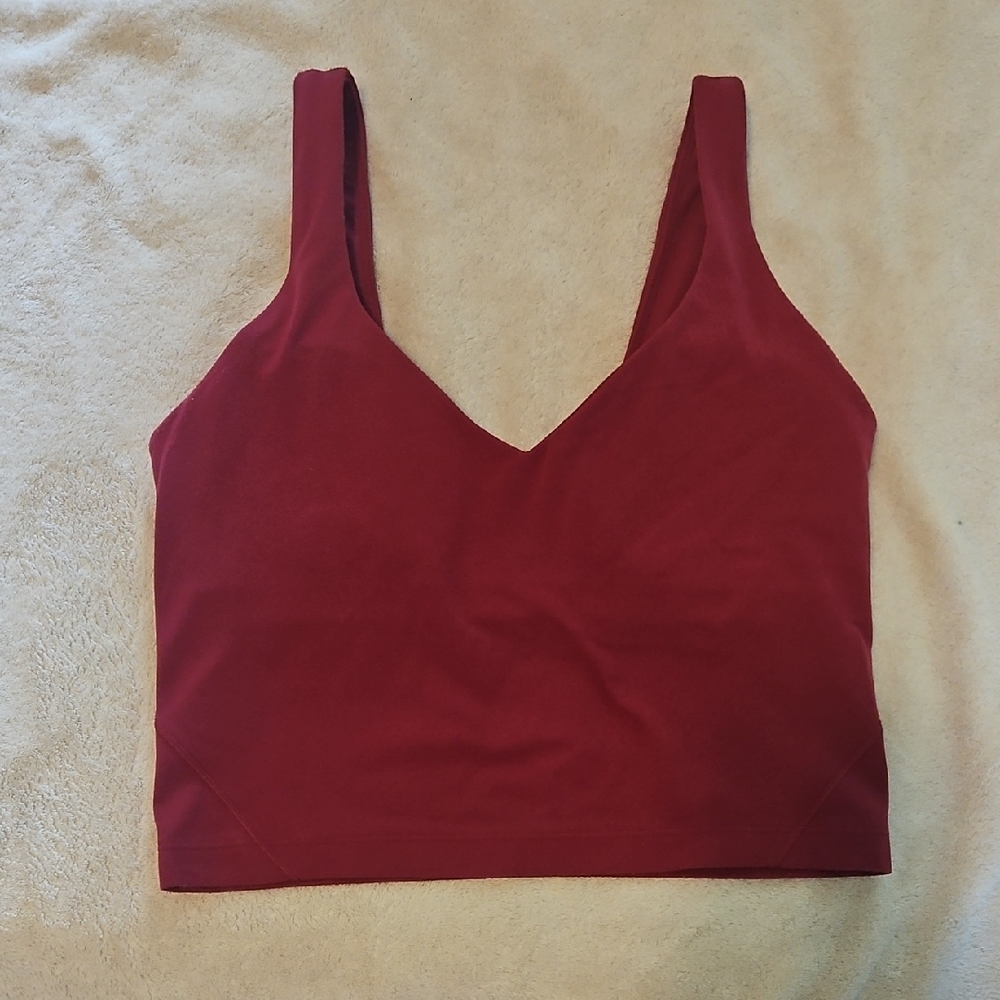 Red V-Neck Crop Top